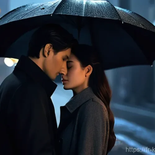 Home 16 김범수 보고싶다 드라마 인기 이유 - **Prompt 1: A Melancholic Reunion in the Rain**
"A young couple, a man and a woman in their late...